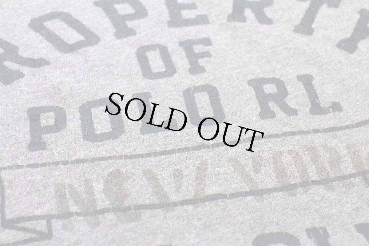 画像4: ポロ ラルフローレン ひび割れプリント&ステンシル コットンTシャツ 杢グレー L (4)