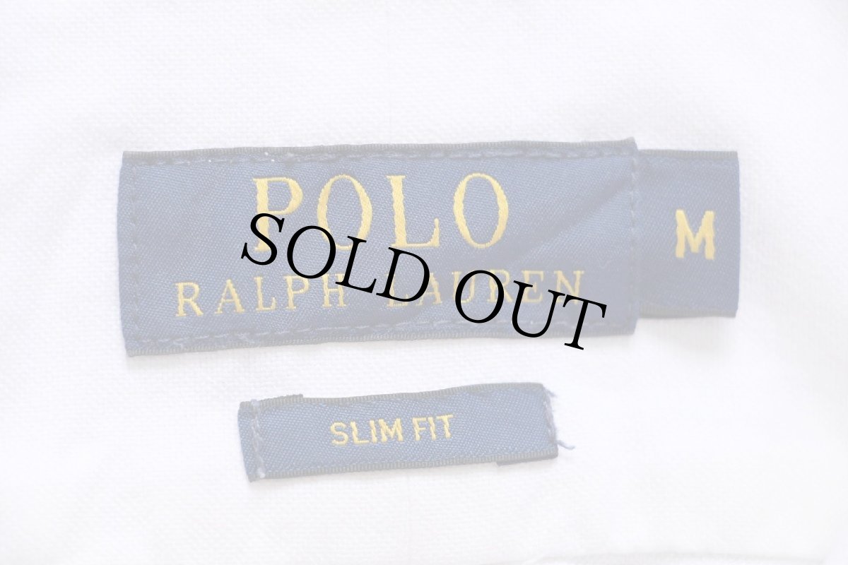 画像4: ポロ ラルフローレン ワンポイント ボタンダウン オックスフォード コットンシャツ 白 M (4)