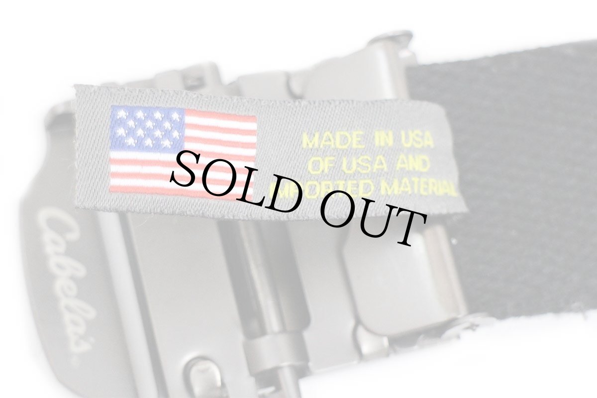 画像5: USA製 Cabela'sカベラス コットン ガチャベルト 黒 フリーサイズ (5)