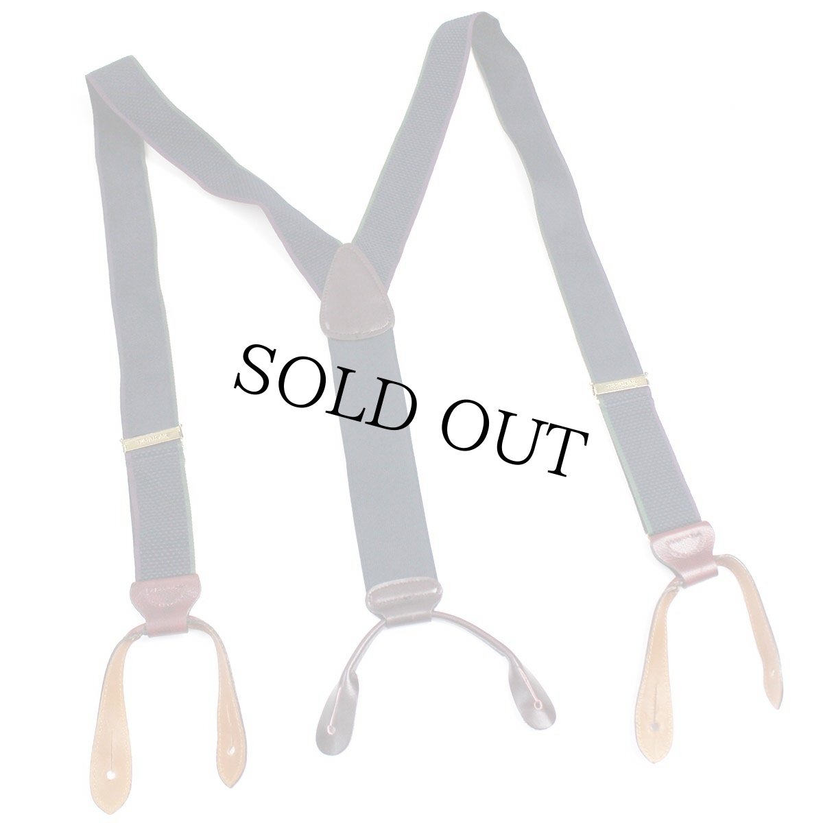 画像2: 英国製 TRAFALGAR ボタンタブ式 サスペンダー ネイビー (2)