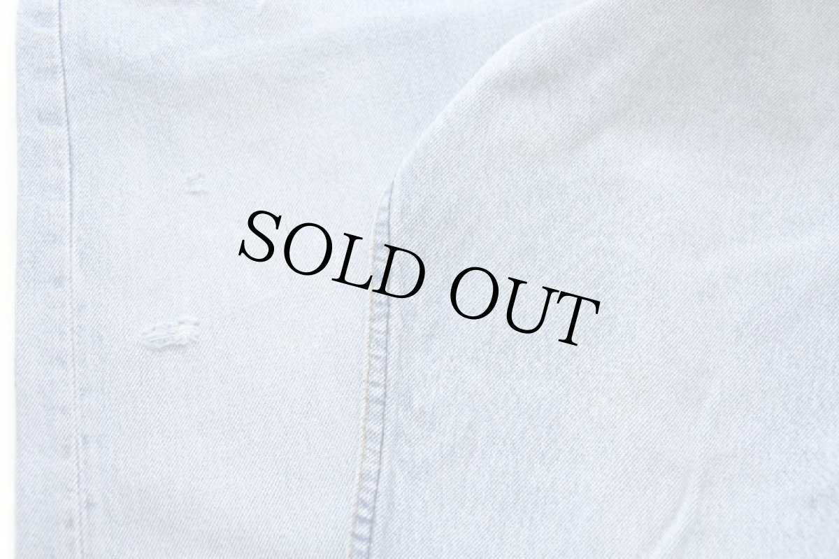 画像8: 80s USA製 Levi'sリーバイス 501 ダメージ デニムパンツ w32★122 (8)