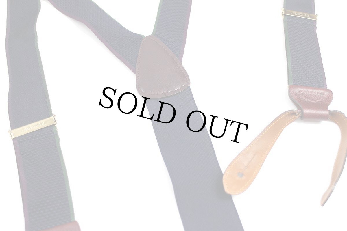 画像3: 英国製 TRAFALGAR ボタンタブ式 サスペンダー ネイビー (3)