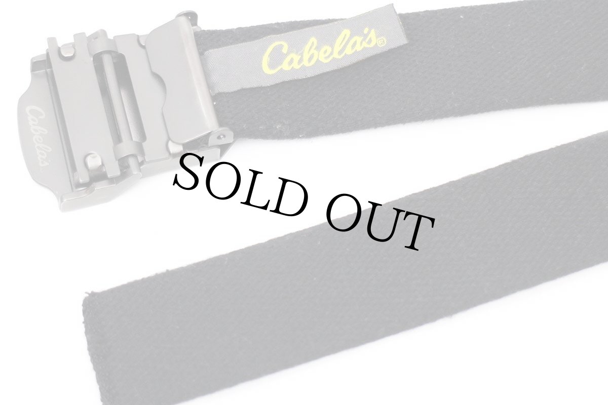 画像3: USA製 Cabela'sカベラス コットン ガチャベルト 黒 フリーサイズ (3)