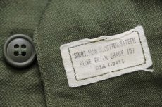 画像4: 60s 米軍 U.S.ARMY コットンサテン ユーティリティシャツ オリーブグリーン (4)