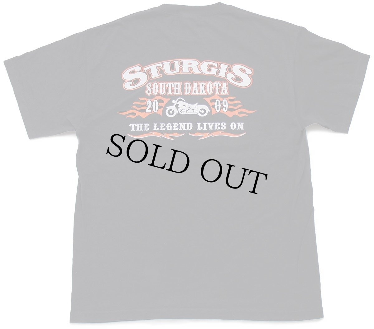 画像3: 00s SURVIVORS STURGIS SOUTH DAKOTA ウルフ サンダー ハーレー ダビッドソン 両面プリント コットンTシャツ 黒 L (3)