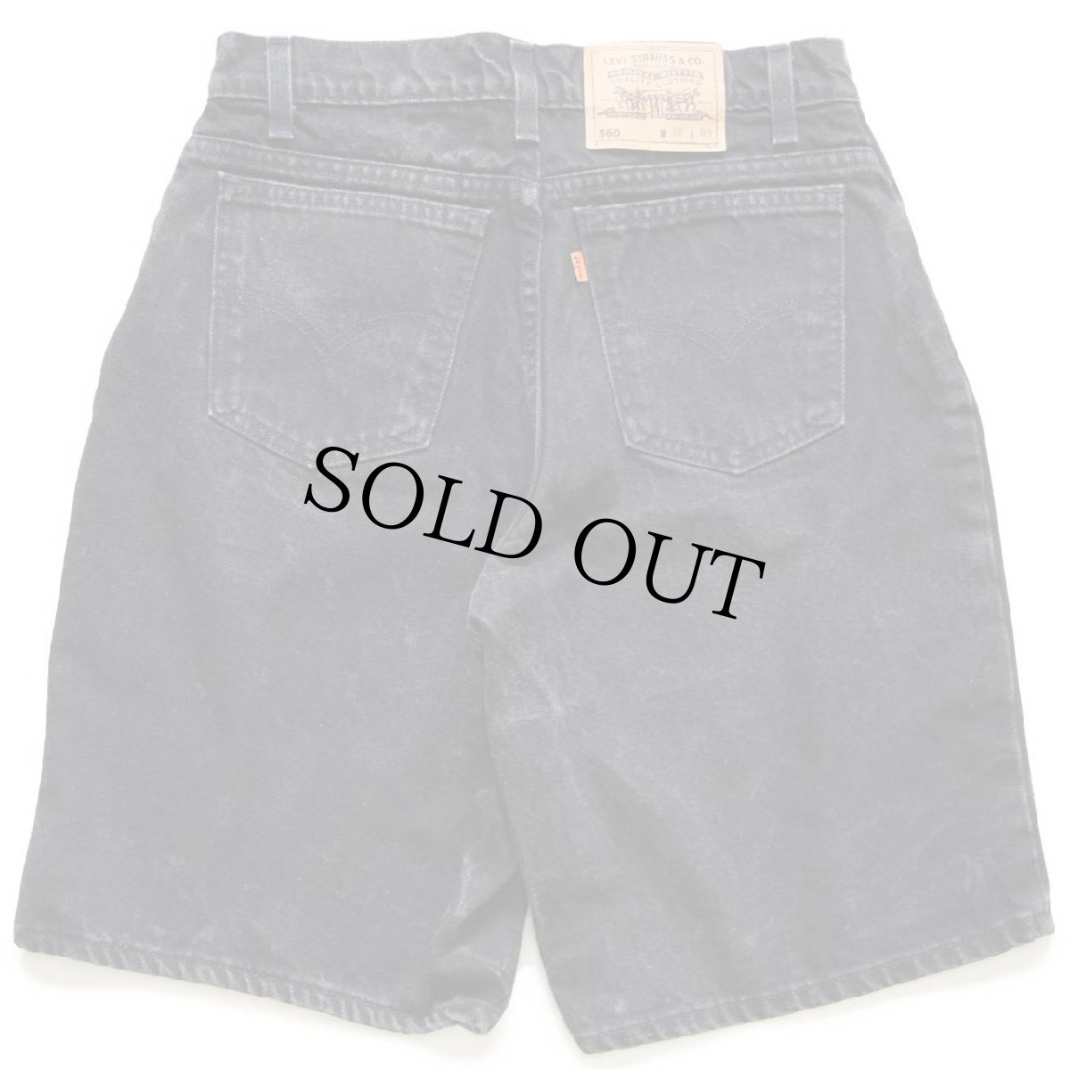 画像2: 90s USA製 Levi'sリーバイス 560 ブラック デニム ショートパンツ w30★ショーツ (2)