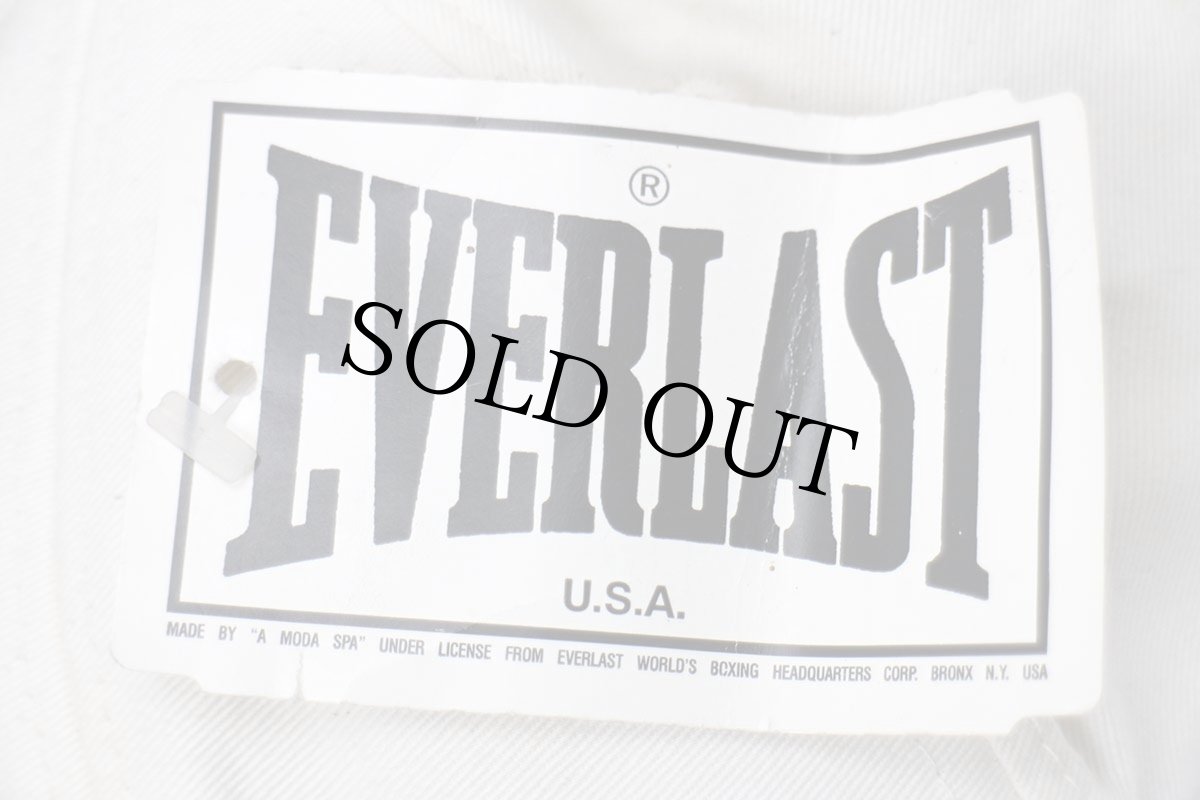 画像6: デッドストック★00s EVERLAST ロゴ刺繍 ツートン 切り替え コットンキャップ 生成り×紺 (6)