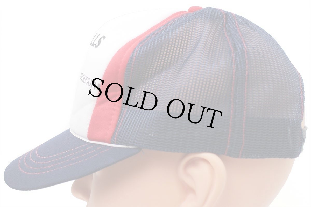 画像3: 90s INDIAN HILLS FHA フォックス マルチカラー 切り替え メッシュキャップ 紺×白×赤 (3)