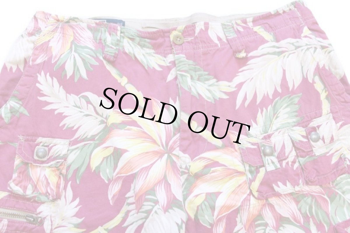 画像3: 00s ポロ ラルフローレン ボタニカル柄 コットン カーゴ ショートパンツ 36★ショーツ (3)