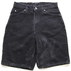 画像1: 90s USA製 Levi'sリーバイス 560 ブラック デニム ショートパンツ w30★ショーツ (1)