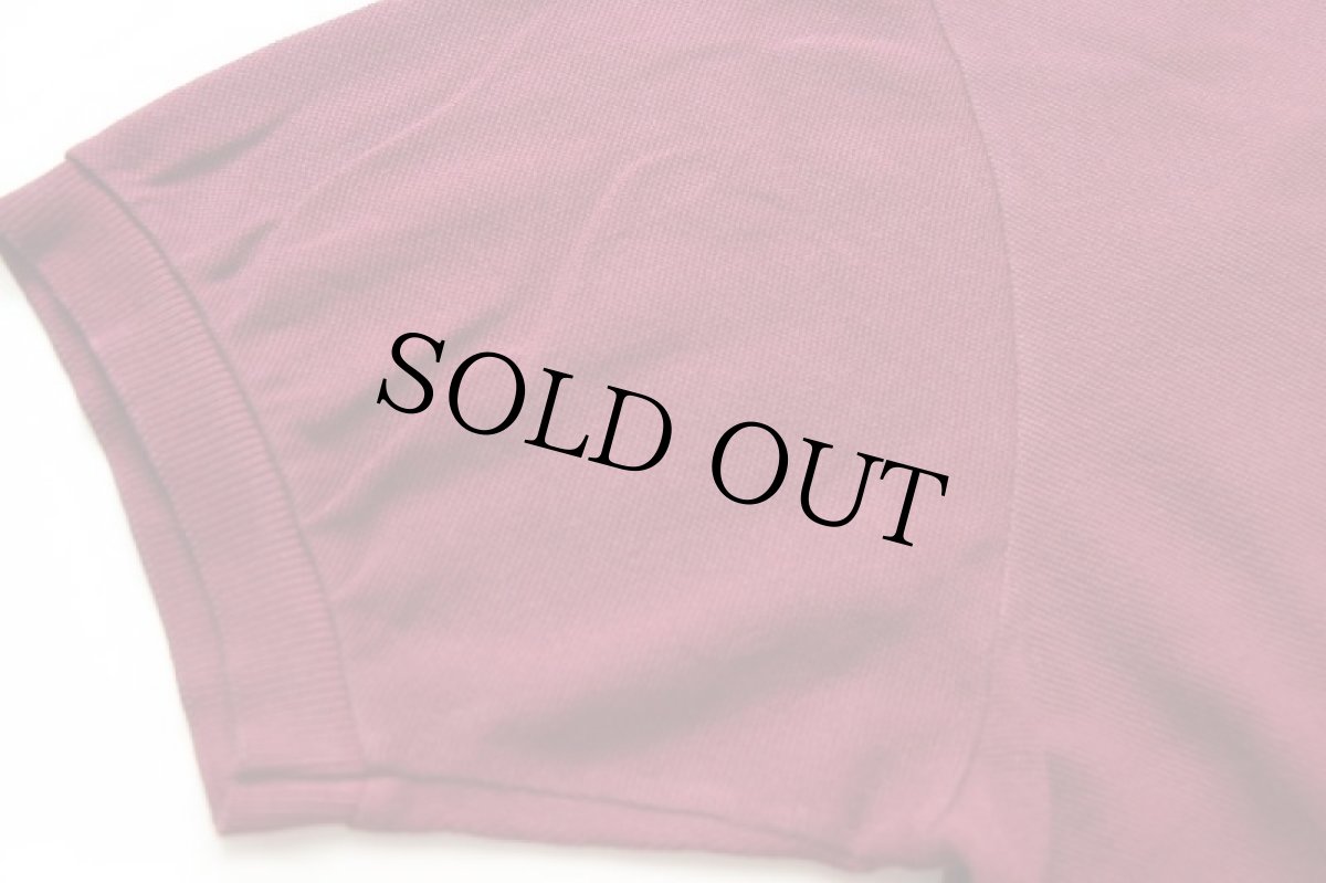 画像7: 70s フランス製 CHEMISE LACOSTE ラコステ ワンポイント コットン 鹿の子 ポロシャツ バーガンディ 5★149 (7)