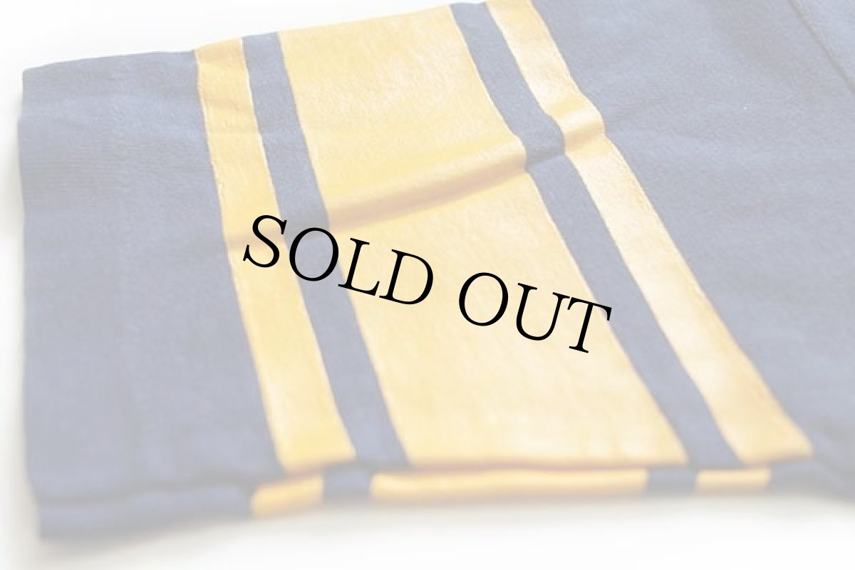 画像5: 60s CHAMPIONチャンピオン プロダクツ MARIETTA 00 ナンバリング コットン フットボールTシャツ 紺×黄 M (5)