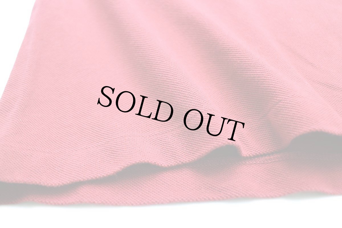 画像5: 90s LACOSTEラコステ ワンポイント ポケット付き コットン 鹿の子 ポロシャツ 濃赤 5★160 (5)