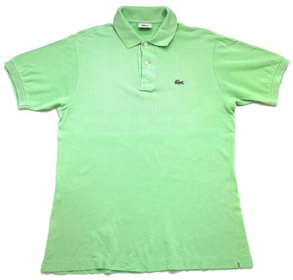 80s LACOSTEラコステ ワンポイント コットン 鹿の子 ポロシャツ