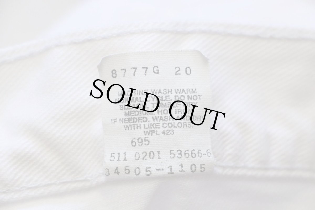 画像6: 00s USA製 Levi'sリーバイス 505 カラーデニム ショートパンツ アイボリー w32★ショーツ (6)