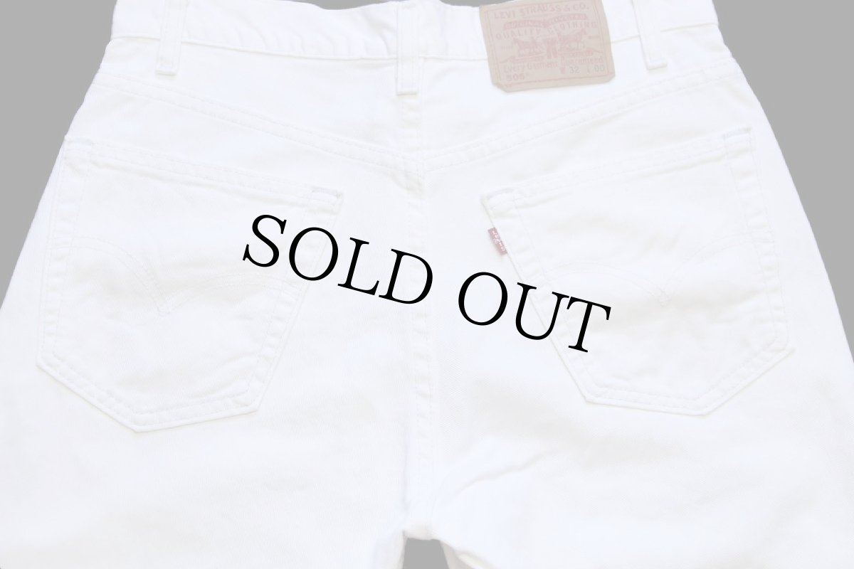 画像4: 00s USA製 Levi'sリーバイス 505 カラーデニム ショートパンツ アイボリー w32★ショーツ (4)