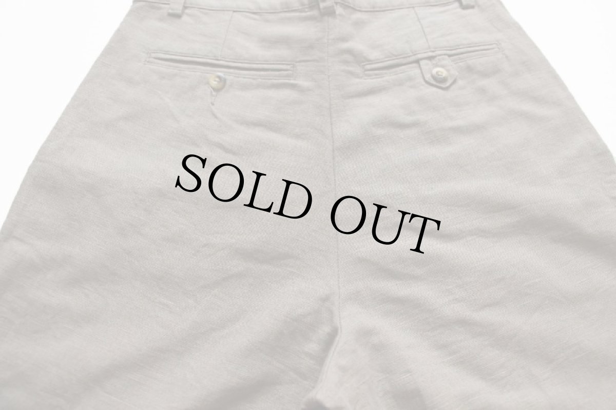 画像4: 90s nauticaノーティカ ツータック リネン×コットン ショートパンツ グレーベージュ w30★ショーツ (4)