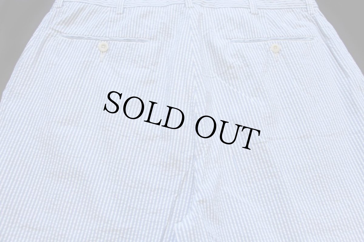 画像4: 00s ポロ ラルフローレン ストライプ コットン シアサッカー ショートパンツ サックス×白 35★ショーツ (4)