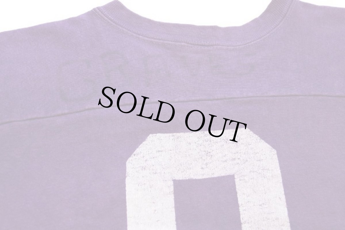 画像6: 70s USA製 Championチャンピオン Minnesota VIKINGS 9 ナンバリング コットン フットボールTシャツ 紫 M (6)