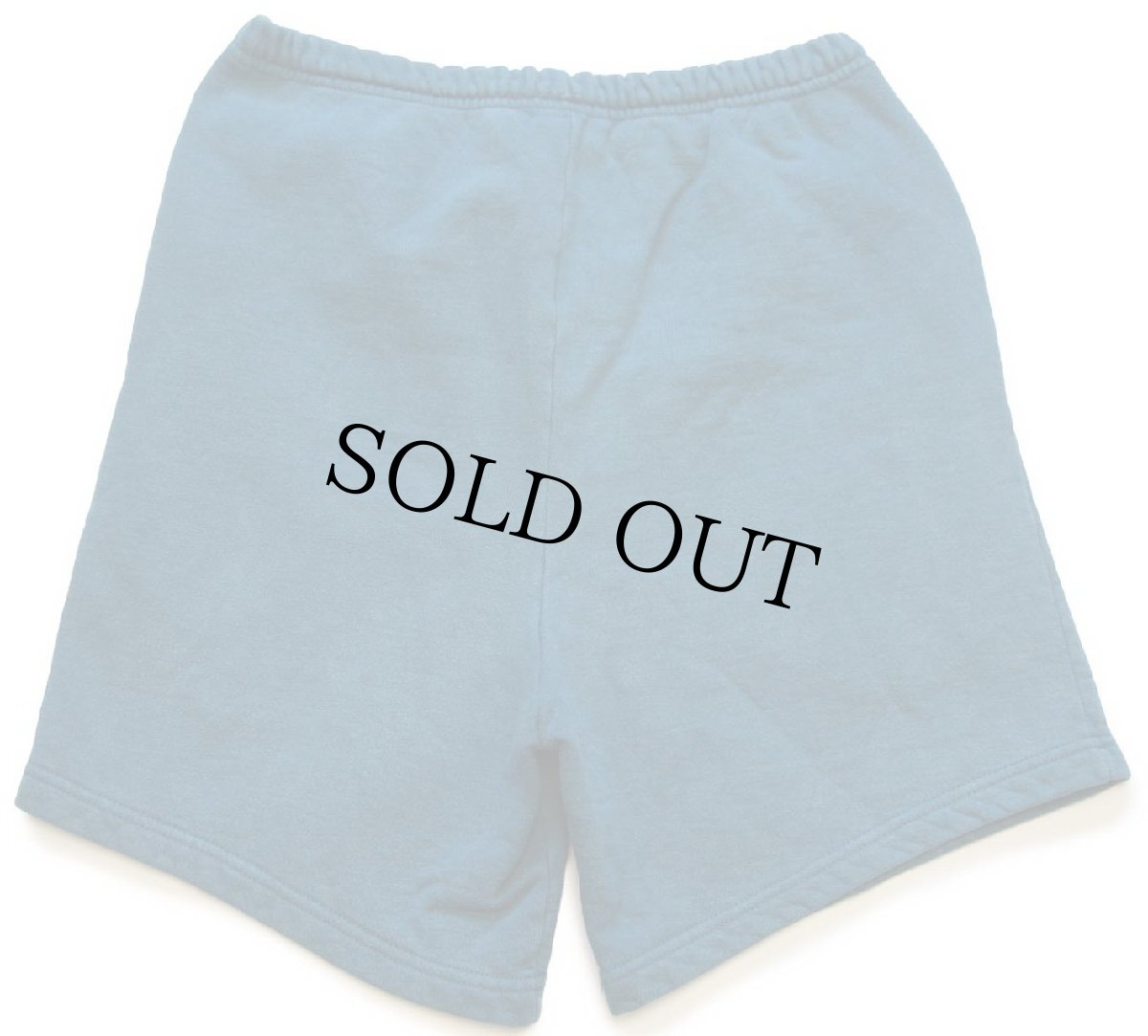 画像2: 90s USA製 Championチャンピオン スクリプト ロゴ刺繍 スウェット ショートパンツ 青緑 L★ショーツ (2)