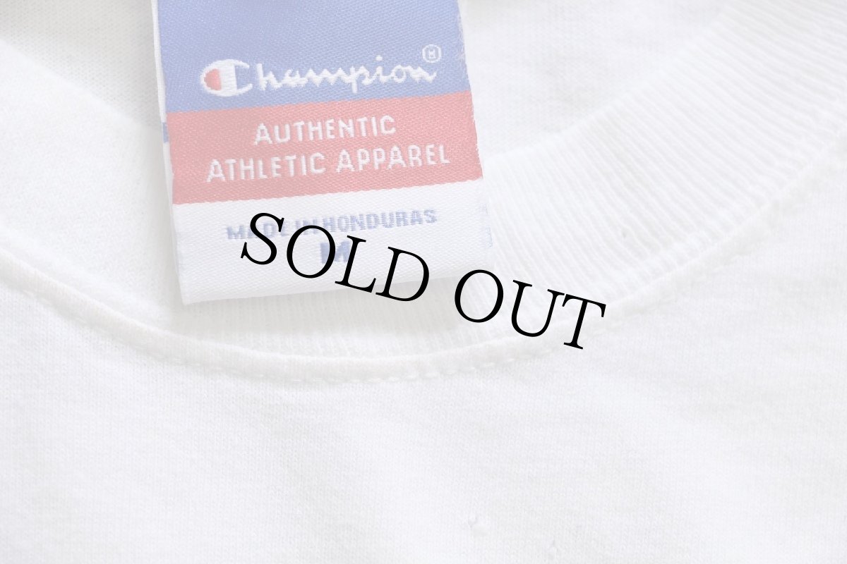 画像4: 00s Championチャンピオン KANSAS マスコット コットン 長袖Tシャツ 白 M (4)