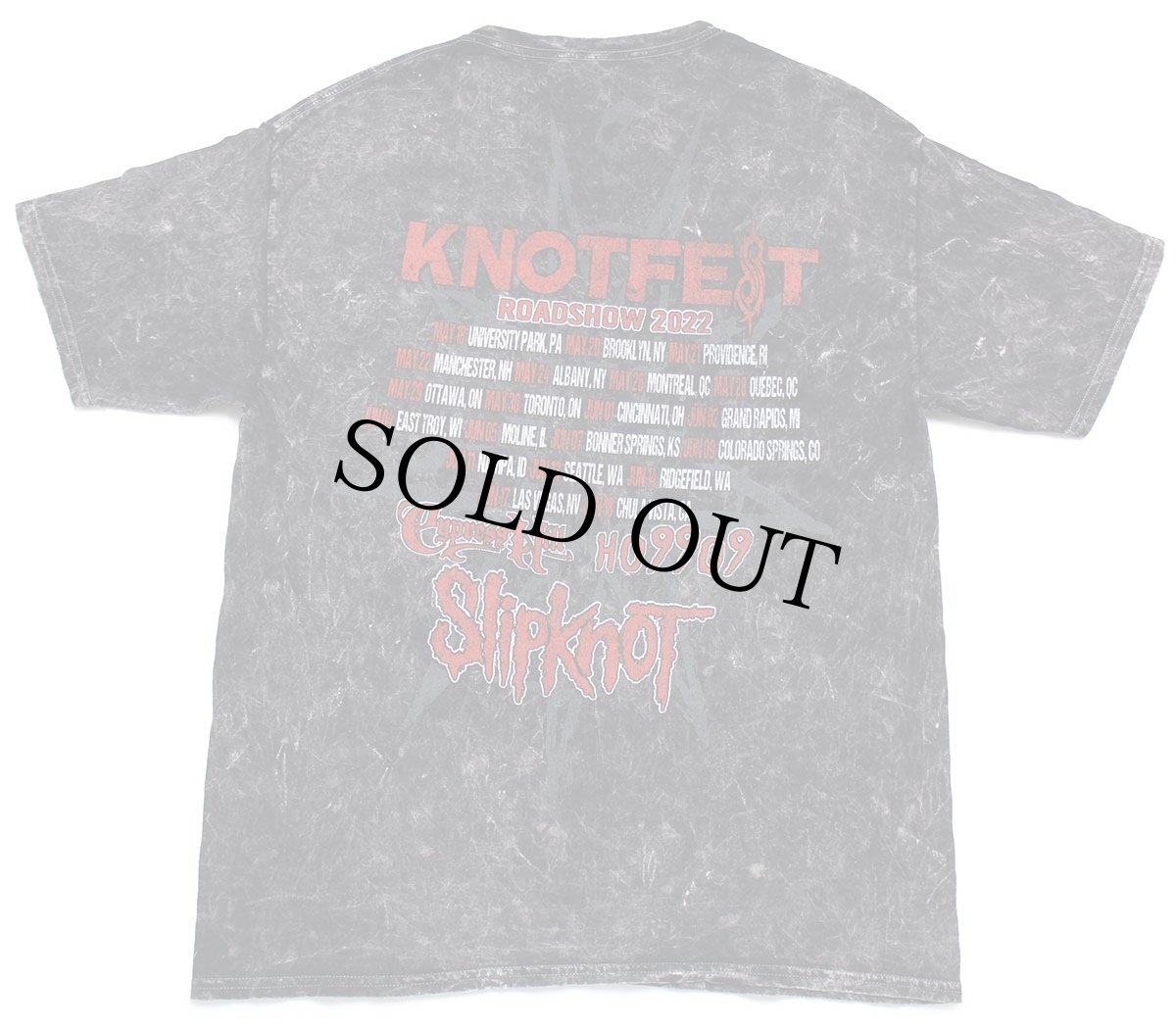 画像3: KNOTFEST ROADSHOW 2022 Slipknot Cypress Hill Ho99o9 コットン バンドTシャツ 黒 L (3)