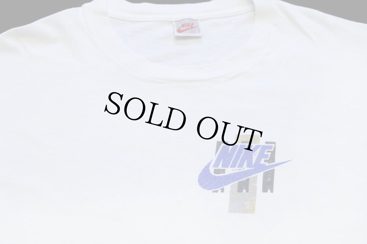 画像3: 90s USA製 NIKEナイキ アート 両面プリント コットン 長袖Tシャツ 白 L (3)