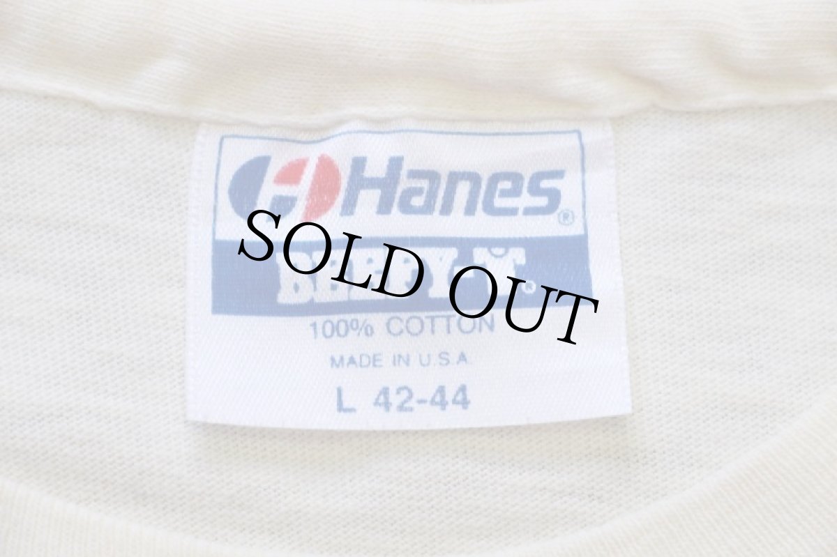画像4: 80s USA製 Hanes CUVAISON NAPA VALLEY ワイン アート コットンTシャツ クリーム L (4)