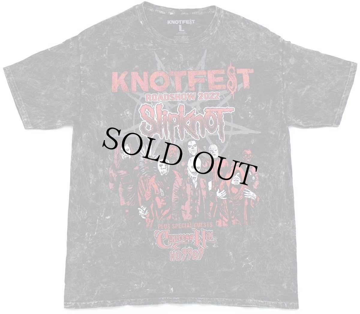 画像2: KNOTFEST ROADSHOW 2022 Slipknot Cypress Hill Ho99o9 コットン バンドTシャツ 黒 L (2)