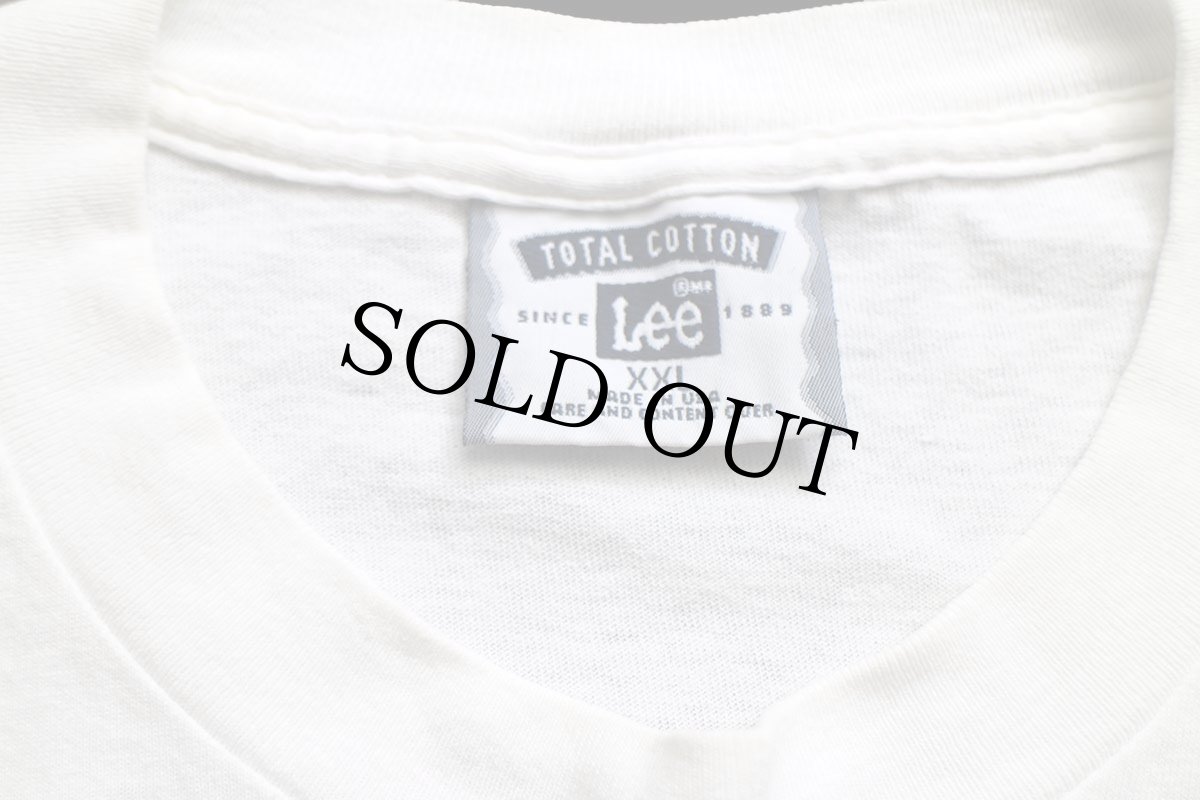 画像4: 90s USA製 Leeリー GOODGUYS ROD AND CUSTOM ASSOCIATION HOTROD 両面プリント コットン カットオフ ノースリーブTシャツ 白 XXL★特大 (4)