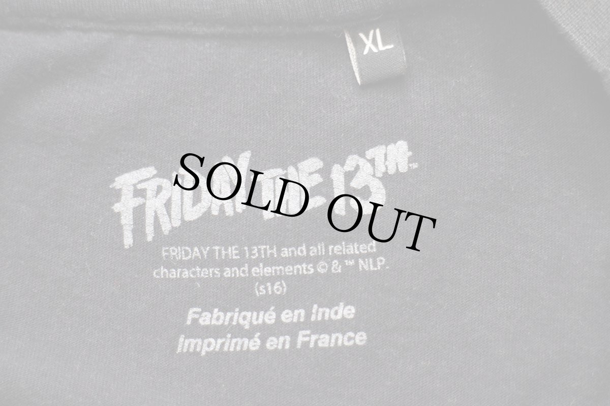画像4: FRIDAY THE 13TH 13日の金曜日 ジェイソン コットンTシャツ 黒 (4)