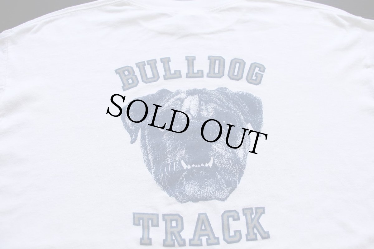 画像4: 80s USA製 BULLDOG TRACK ブルドッグ マスコット 長袖Tシャツ 白 XL (4)