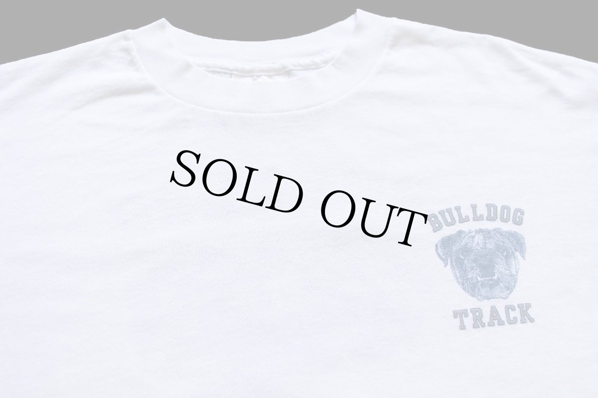 画像3: 80s USA製 BULLDOG TRACK ブルドッグ マスコット 長袖Tシャツ 白 XL (3)