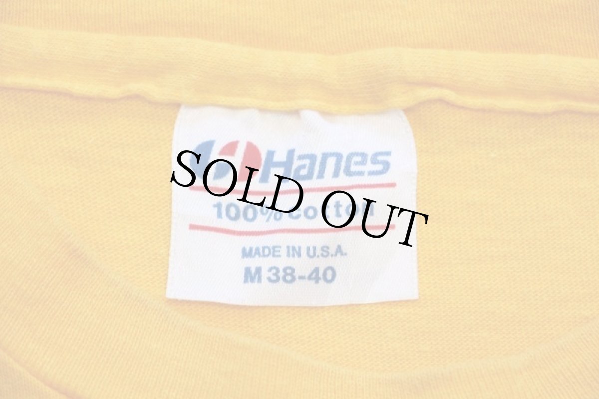 画像4: 80s USA製 Hanes THE greatest LOVERS ARE FROM Dowagiac ハート コットンTシャツ 濃黄 M (4)