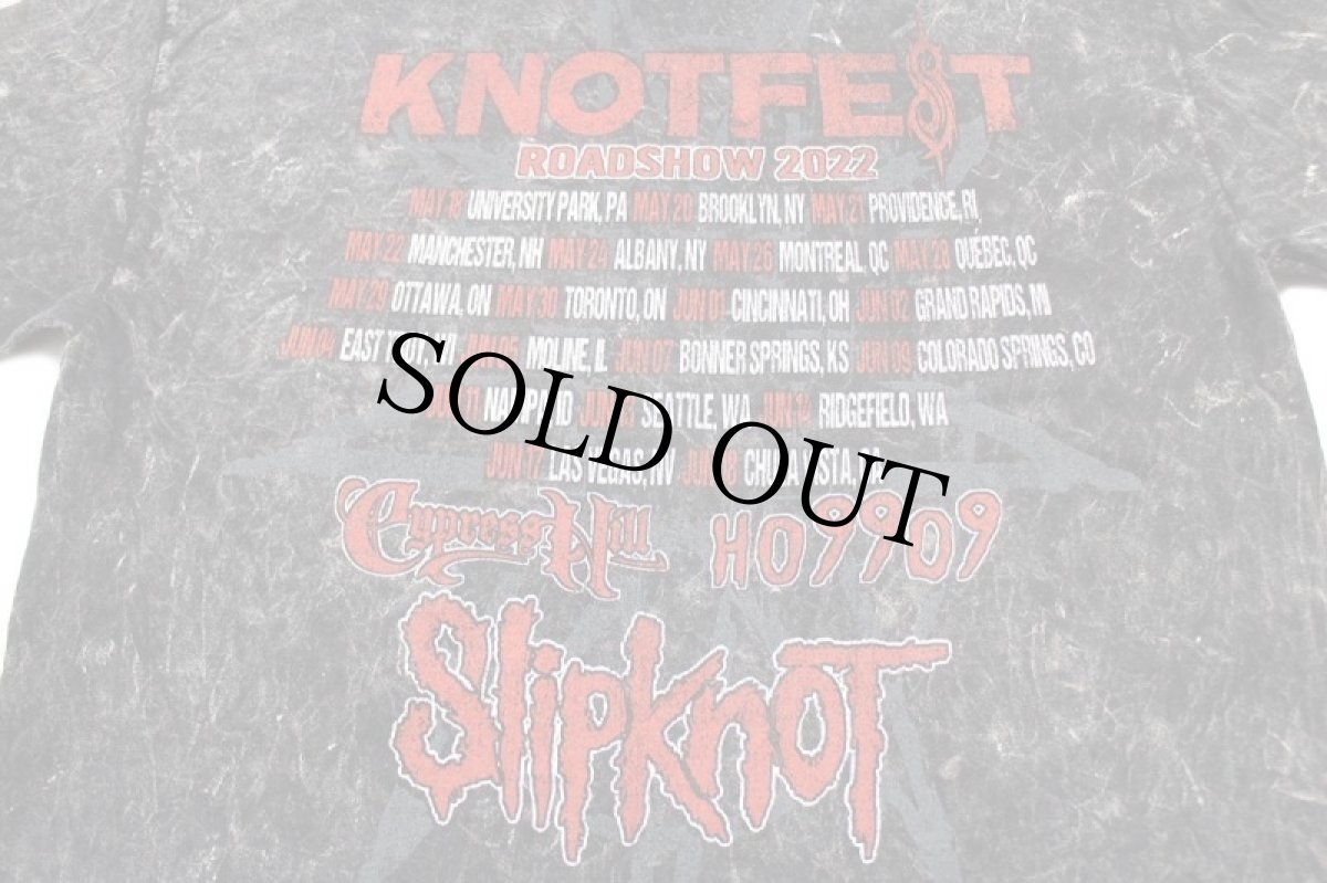 画像4: KNOTFEST ROADSHOW 2022 Slipknot Cypress Hill Ho99o9 コットン バンドTシャツ 黒 L (4)