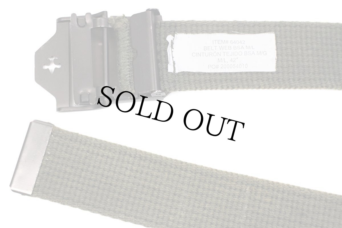 画像3: BSA ボーイスカウト 百合の紋章 バックル ウェブベルト オリーブグリーン M/L★ガチャベルト (3)