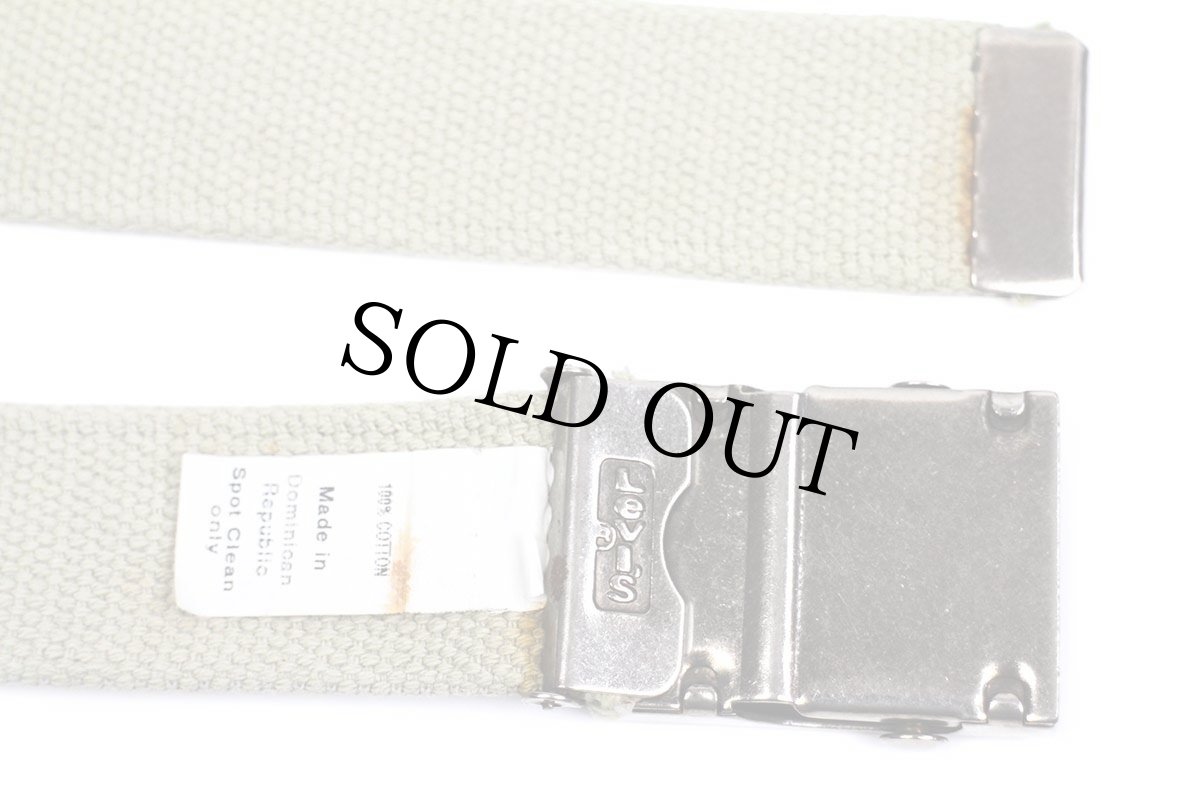 画像3: 00s Levi'sリーバイス 無地 コットン ガチャベルト 若葉色 (3)