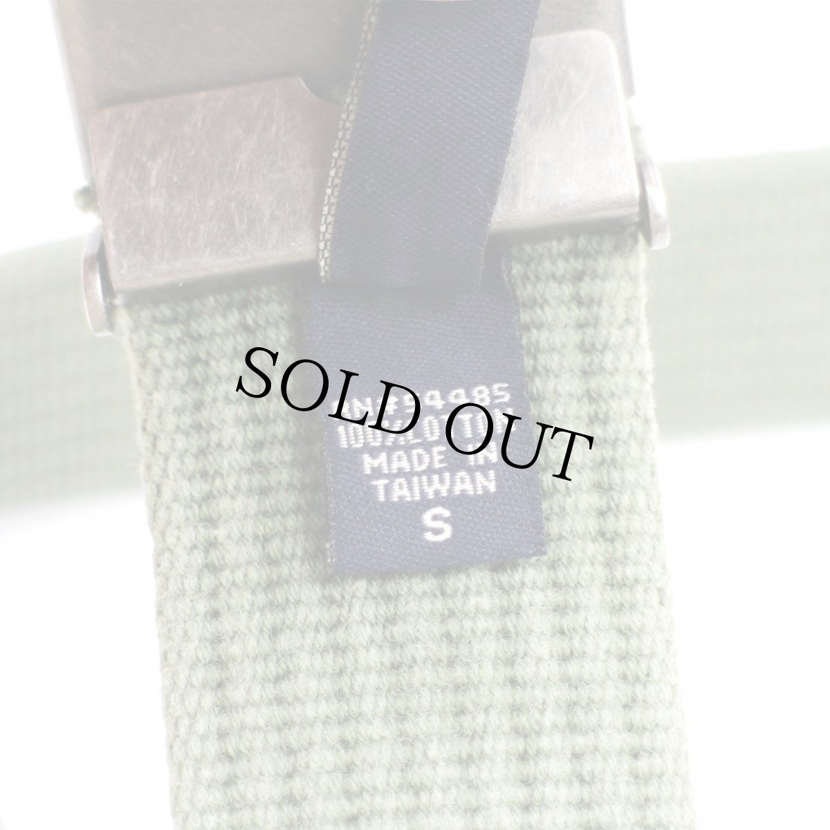 画像5: 00s AMERICAN EAGLEアメリカンイーグル 無地 コットン ガチャベルト オリーブグリーン S (5)