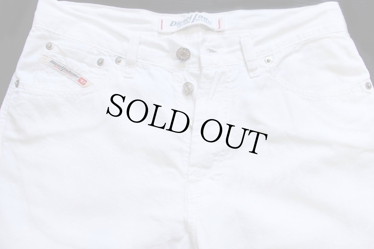 画像4: イタリア製 Dieselディーゼル コットン×リネンパンツ 白 w31 (4)