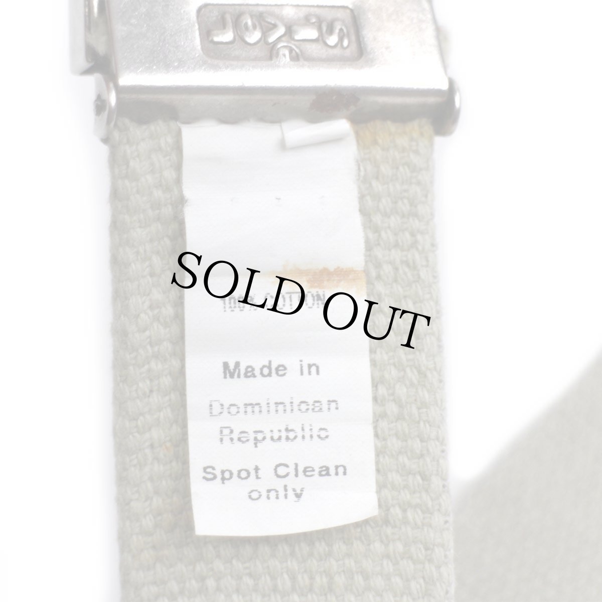 画像4: 00s Levi'sリーバイス 無地 コットン ガチャベルト 若葉色 (4)