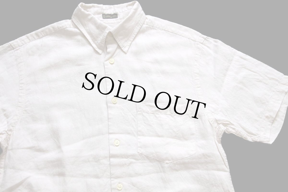 画像3: 00s ORVISオービス SIGNATURE COLLECTION マチ&毛針刺繍 半袖 リネンシャツ ライトベージュ M (3)