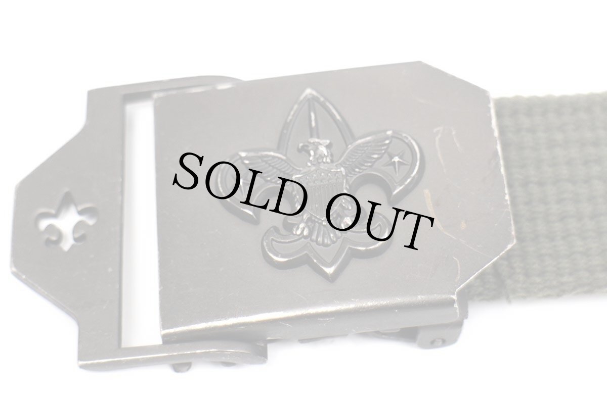 画像4: BSA ボーイスカウト 百合の紋章 バックル ウェブベルト オリーブグリーン M/L★ガチャベルト (4)