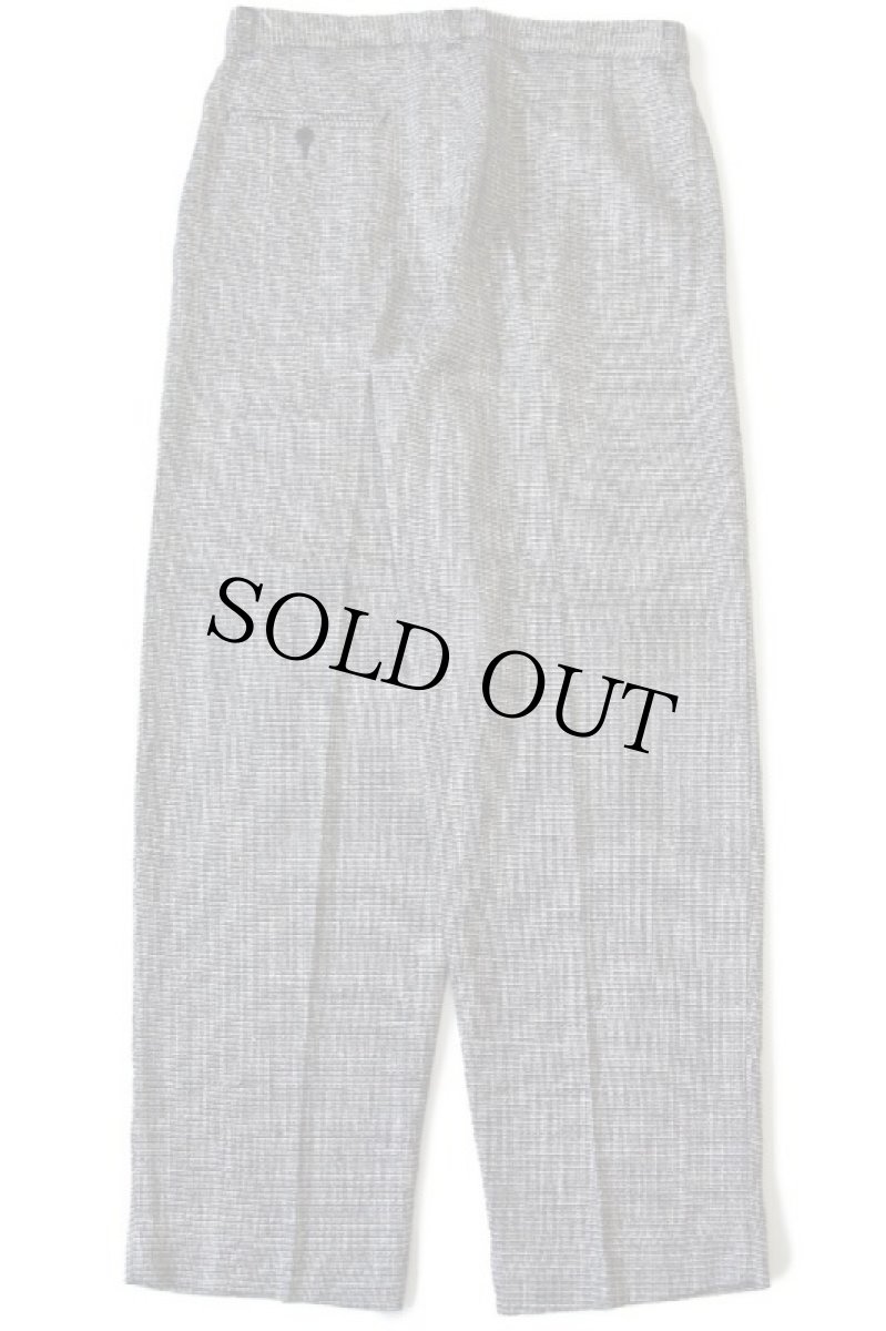 画像3: 80s USA製 UNKNOWN 織り柄 ツータック スラックス パンツ 黒×白 (3)