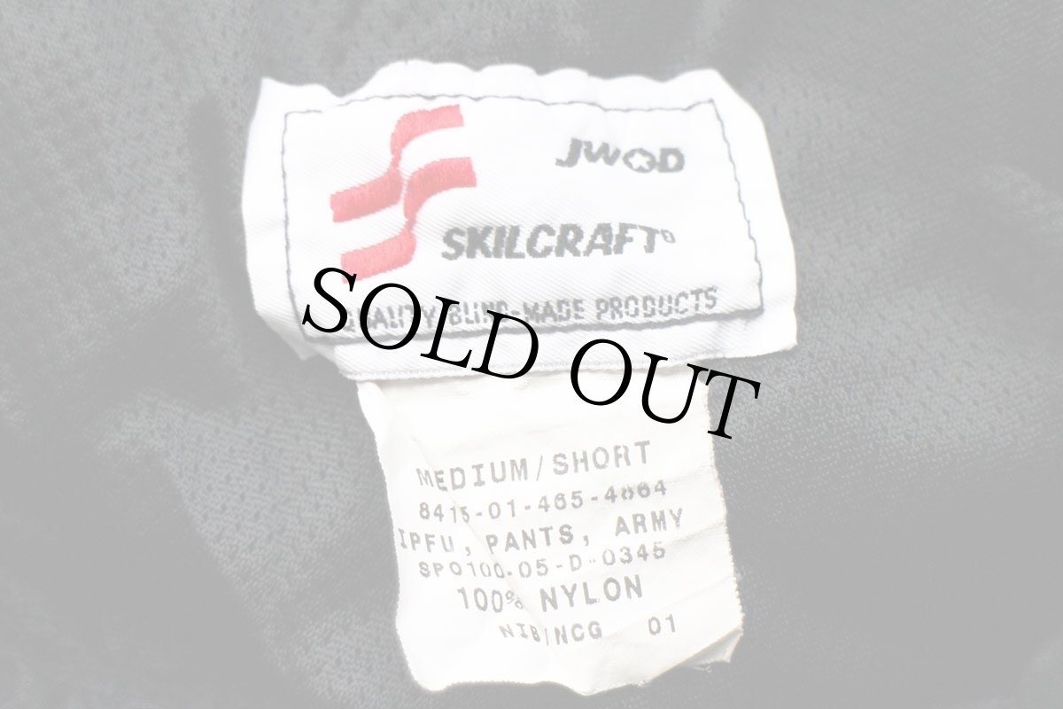 画像6: 00s 米軍 U.S.ARMY IPFU トレーニング ナイロンパンツ 黒 M/S★16 (6)