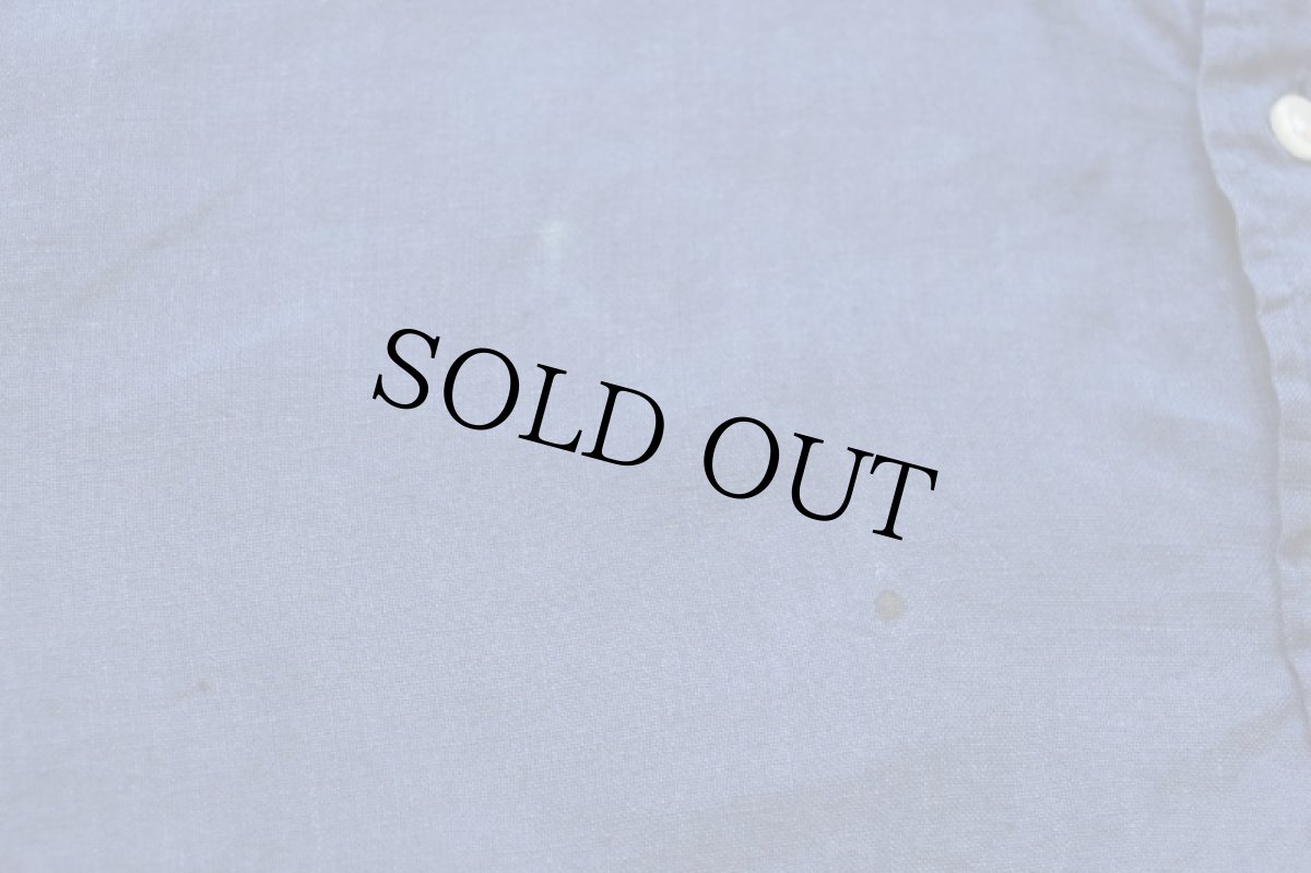 画像6: 00s ラルフローレン ワンポイント ボタンダウン 半袖 リネンシャツ 紺 XXL★特大 (6)