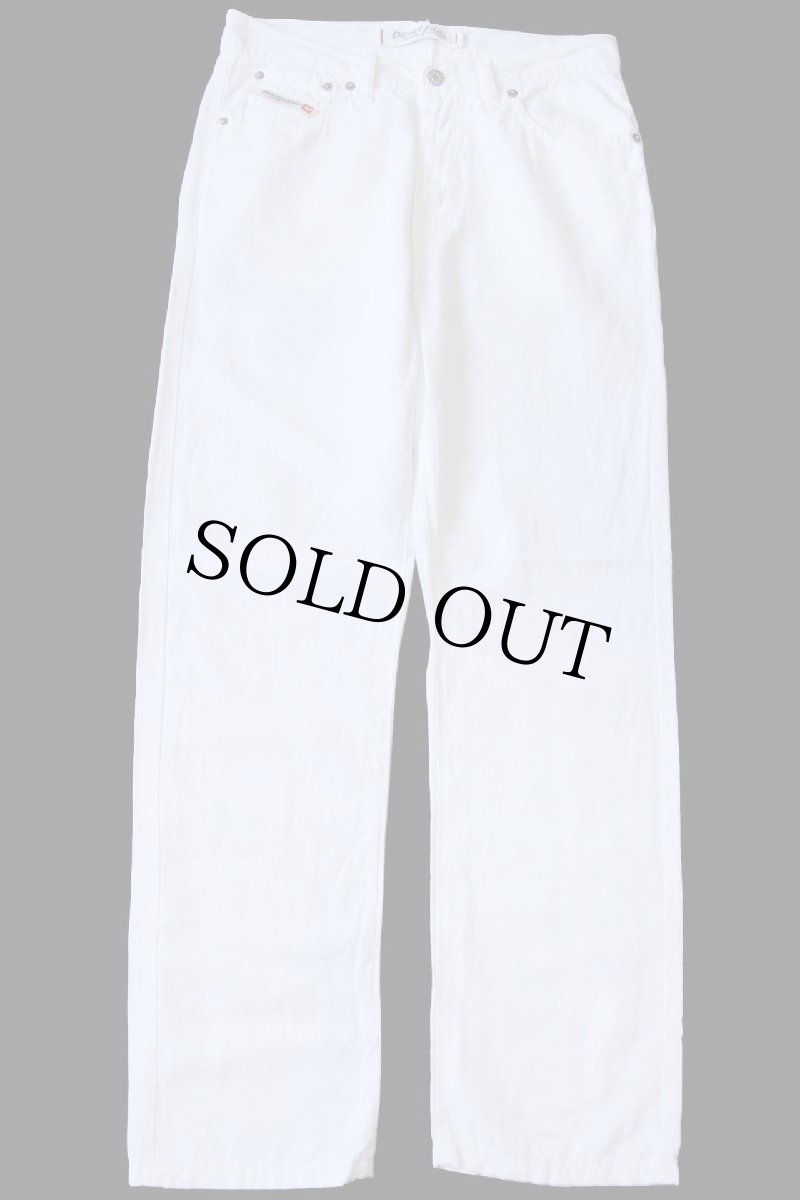 画像2: イタリア製 Dieselディーゼル コットン×リネンパンツ 白 w31 (2)