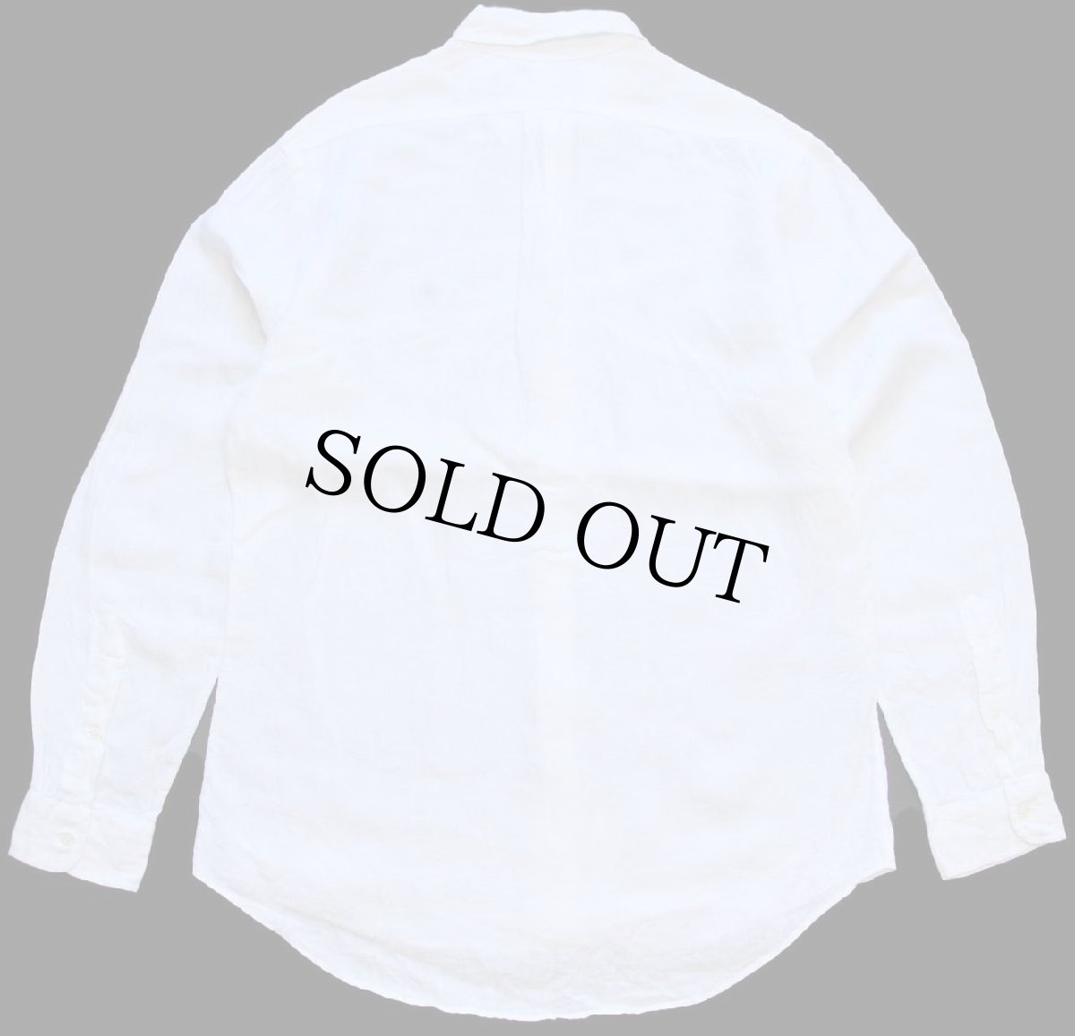 画像2: 00s ラルフローレン ワンポイント ボタンダウン リネンシャツ 白 M (2)