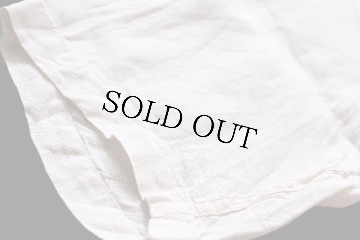 画像7: 00s ORVISオービス SIGNATURE COLLECTION マチ&毛針刺繍 半袖 リネンシャツ ライトベージュ M (7)