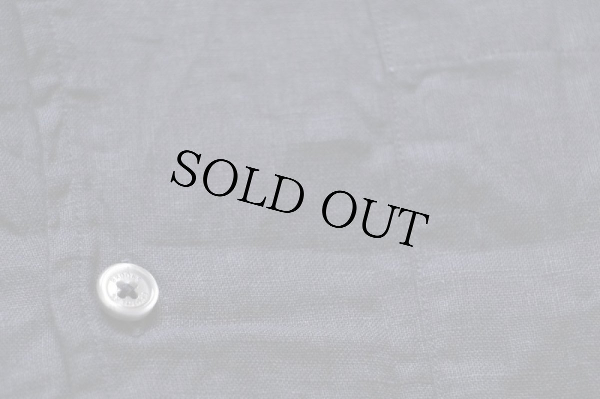 画像6: Brooks Brothersブルックスブラザーズ REGENT FIT 半袖 BAIRD McNUTT アイリッシュ リネン オープンカラーシャツ 濃紺 XL (6)