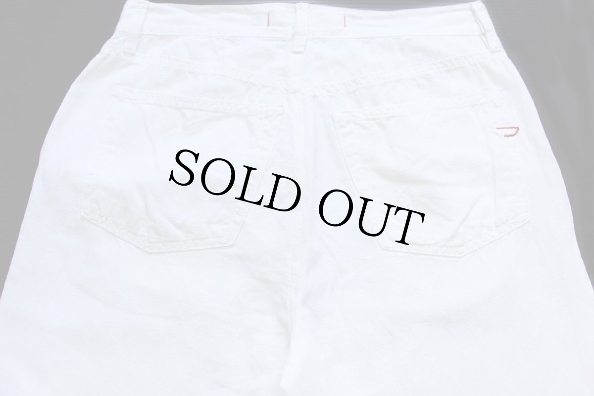 画像5: イタリア製 Dieselディーゼル コットン×リネンパンツ 白 w31 (5)